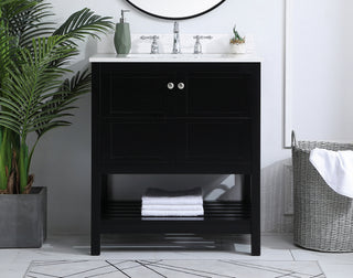 Theo Bathroom Vanity Set in Black