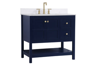 Theo Bathroom Vanity Set in Blue