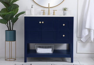 Theo Bathroom Vanity Set in Blue