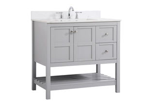 Theo Bathroom Vanity Set in Gray