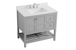 Theo Bathroom Vanity Set in Gray