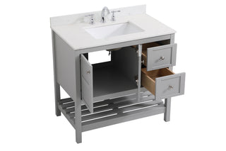 Theo Bathroom Vanity Set in Gray