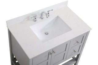 Theo Bathroom Vanity Set in Gray