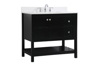 Theo Bathroom Vanity Set in Black