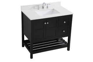 Theo Bathroom Vanity Set in Black