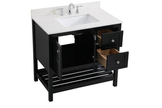 Theo Bathroom Vanity Set in Black