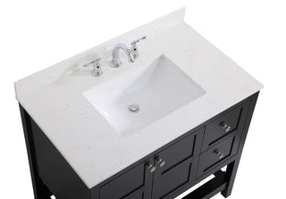 Theo Bathroom Vanity Set in Black