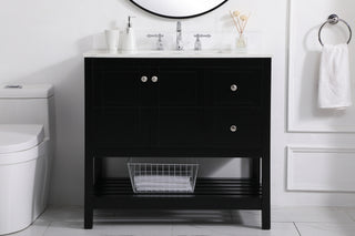 Theo Bathroom Vanity Set in Black