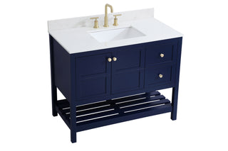 Theo Bathroom Vanity Set in Blue