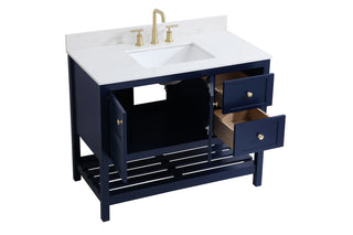 Theo Bathroom Vanity Set in Blue