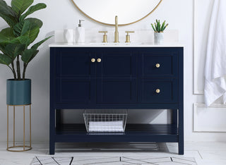 Theo Bathroom Vanity Set in Blue