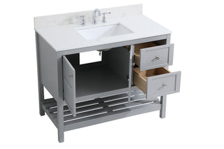 Theo Bathroom Vanity Set in Gray