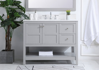 Theo Bathroom Vanity Set in Gray