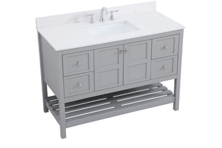 Theo Bathroom Vanity Set in Gray