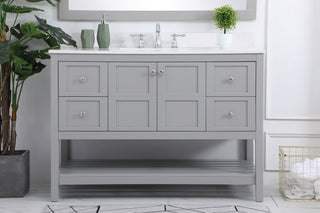 Theo Bathroom Vanity Set in Gray
