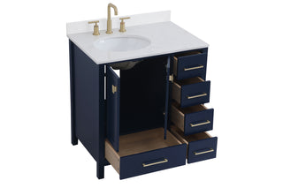Irene Bathroom Vanity Set in Blue