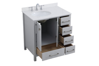 Irene Bathroom Vanity Set in Gray