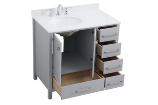 Irene Bathroom Vanity Set in Gray