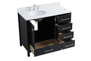 Irene Bathroom Vanity Set in Black