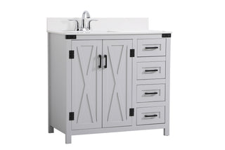 Grant Bathroom Vanity Set in Grey