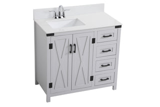 Grant Bathroom Vanity Set in Grey