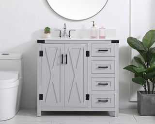 Grant Bathroom Vanity Set in Grey