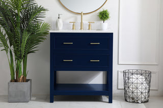 Sinclaire Bathroom Vanity Set in Blue