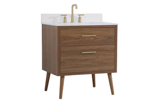 Boise Bathroom Vanity Set in Walnut Brown