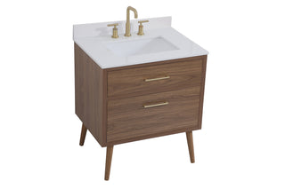 Boise Bathroom Vanity Set in Walnut Brown