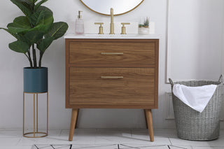 Boise Bathroom Vanity Set in Walnut Brown