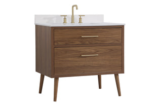 Boise Bathroom Vanity Set in Walnut Brown