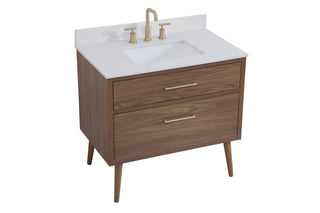 Boise Bathroom Vanity Set in Walnut Brown
