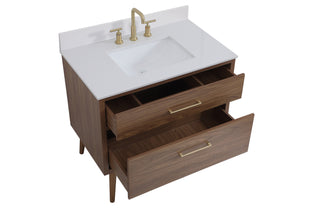 Boise Bathroom Vanity Set in Walnut Brown