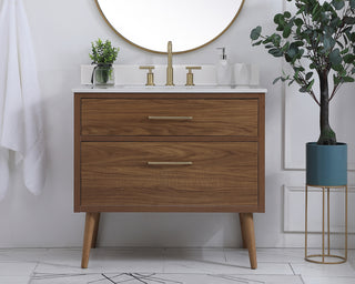 Boise Bathroom Vanity Set in Walnut Brown