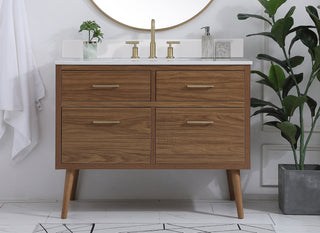 Boise Bathroom Vanity Set in Walnut Brown