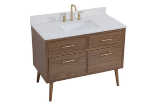 Boise Bathroom Vanity Set in Walnut Brown