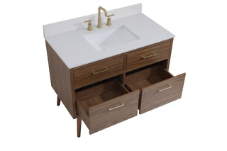 Boise Bathroom Vanity Set in Walnut Brown