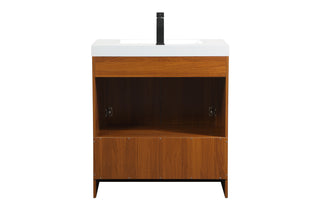 Wyatt Bathroom Vanity Set in Teak