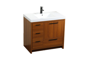 Wyatt Bathroom Vanity Set in Teak