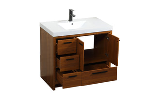 Wyatt Bathroom Vanity Set in Teak