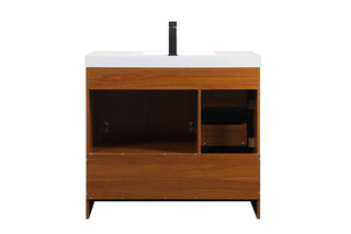 Wyatt Bathroom Vanity Set in Teak