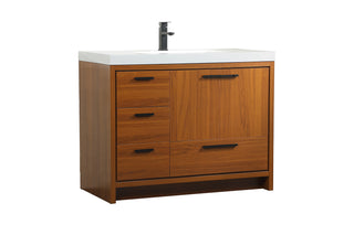Wyatt Bathroom Vanity Set in Teak