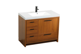 Wyatt Bathroom Vanity Set in Teak