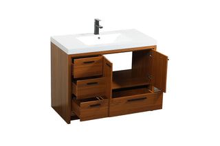Wyatt Bathroom Vanity Set in Teak