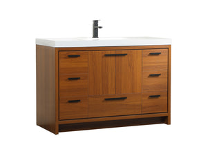 Wyatt Bathroom Vanity Set in Teak