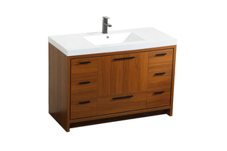 Wyatt Bathroom Vanity Set in Teak