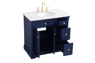 Clarence Bathroom Vanity Set in Blue