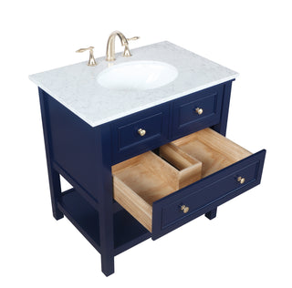 Metropolis Bathroom Vanity Set in Blue