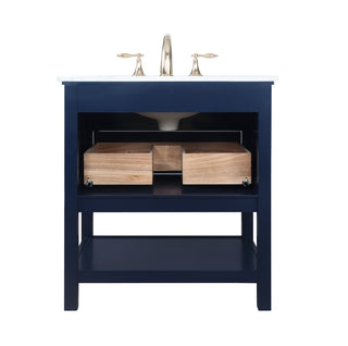 Metropolis Bathroom Vanity Set in Blue