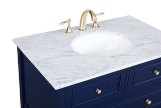 Metropolis Bathroom Vanity Set in Blue